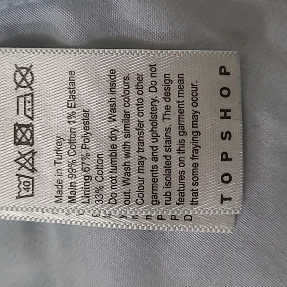 TOPSHOP Women's Cropped Straight Leg Blue Jeans with Raw Hem Size 28P - Picture 5 of 10